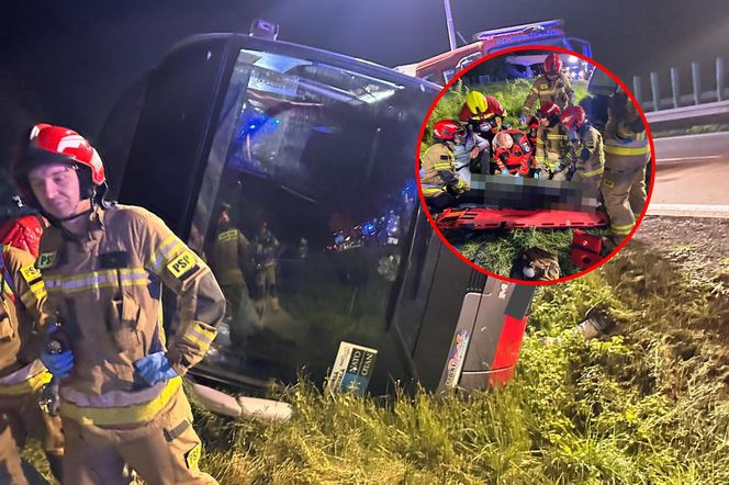 Wypadek amerykańskich żołnierzy na A4! Jest wielu rannych. Żołnierkę zabrał śmigłowiec LPR