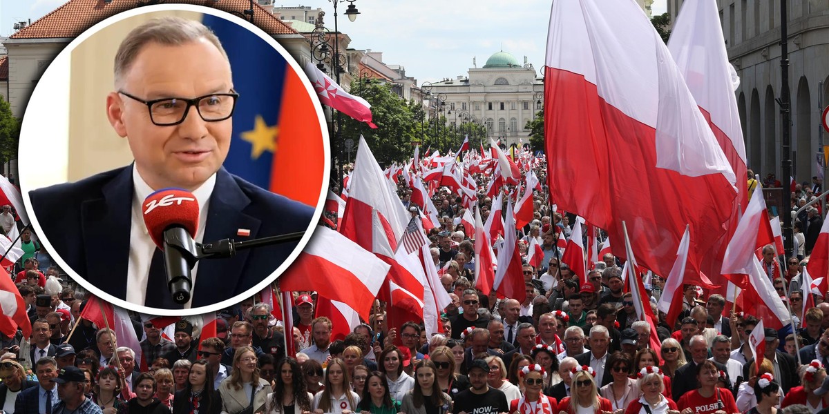 Andrzej Duda nie pojawił się na marszu. Wiadomo, co robił