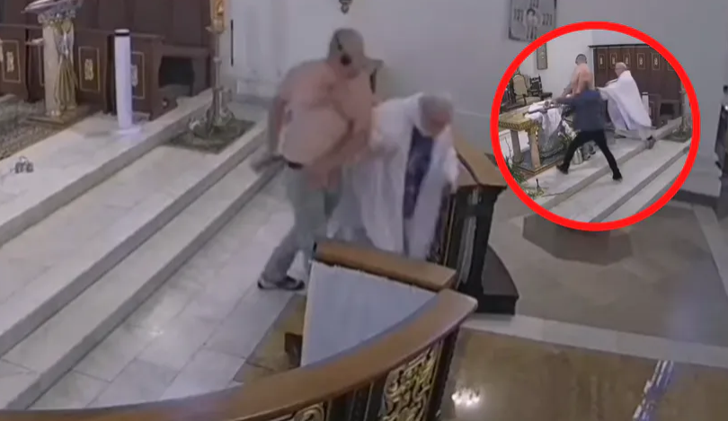 „Nie zna go”. Zdemolował kościół i szarpał proboszcza. Policja ujawnia
