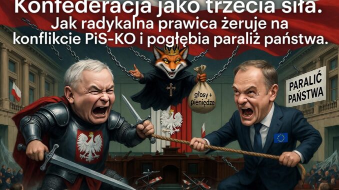Konfederacja jako trzecia siła. Jak radykalna prawica żeruje na konflikcie PiS–KO i pogłębia paraliż państwa