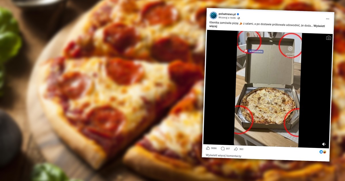 Kreatywne oszustwo w pizzerii w Rzeszowie – klientka przerobiła zdjęcie pizzy