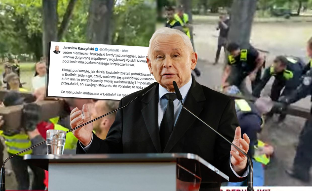 Zatrzymanie polskich aktywistów w Berlinie wywołuje oburzenie Kaczyńskiego