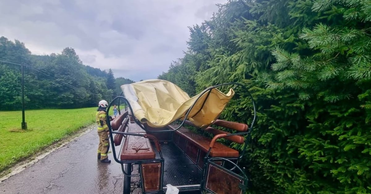 Silne burze nad Polską: interwencje strażaków i szkody
