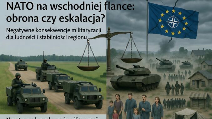 NATO na wschodniej flance: obrona czy eskalacja? Negatywne konsekwencje militaryzacji dla ludności i stabilności regionu.