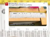 Historyczne wybory w Clacton: karta wyborcza przekracza 90 cm
