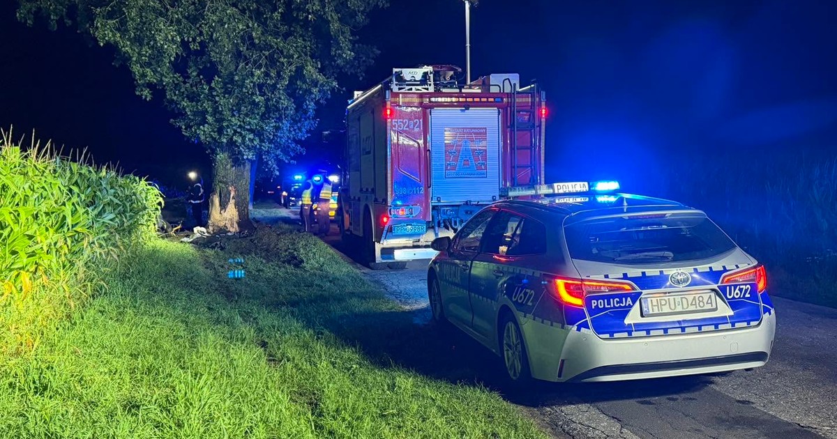 Tragiczny wypadek na trasie Tłukomy–Wiktorówko: 24-latek zginął po ucieczce przed policją
